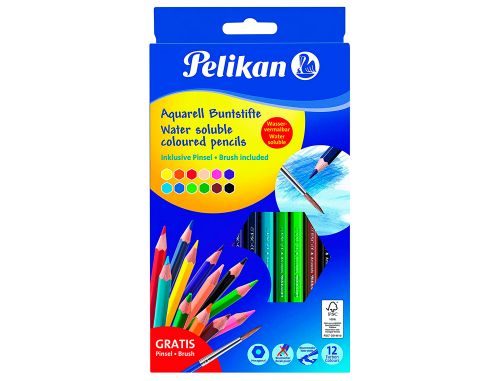 Lpis de cor pelikan aguarelveis caixa com 12 unidades , Pelikan , 90232 , 4012700700674
